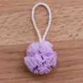 Miniatur Puppenhaus Badeschwamm Modell, lila Netz Luffa Zubehör mit Aufhängeschnur. - Lila