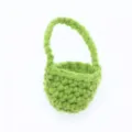 Mini borsa in lana crochet verde per casa delle bambole BJD, mini borsa lavorata a mano. - Verde