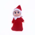 Mini Christmas elf doll toy for dollhouse decor, cute red shelf elf photography prop. - Red / 10.5cm