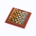 Dollhouse miniature metal chess set DIY micro scene doll toy house accessory details - Checkerboard