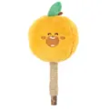 Peluche giocattolo gatto frutta con bastone in legno e manico in sisal per animali. - Giallo arancio
