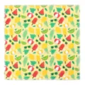 Tessuto stampato tema estivo quadrato fazzoletto con colorati motivi di frutta tropicale - Asciugamano Quadrato Stampa Gelato / Piccolo 35x35cm