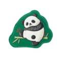 Simpatico panda ricamato in feltro giocattolo gatti articoli con opzione bambù verde. - Orso Verde