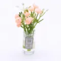 Dollhouse miniature artificial flower vase micro home decoration accessory pink floral decor - Orange