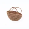 Dollhouse miniature straw woven basket hand bag for OB11 Blythe doll accessories scene play. - Khaki
