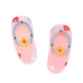 Miniature resin flip flops dollhouse beach sandals doll accessories cute pink shoes - Pink