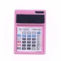 Dollhouse miniature pink calculator model, cute micro simulation toy accessory for BJD doll. - Pink