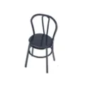Dollhouse miniature black metal chair BJD doll furniture scene decoration model prop accessory - Black