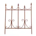 Miniature iron fence model for dollhouse garden landscaping, rusty metal fairy garden decor. - Vintage Rusted Fence