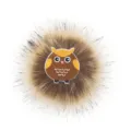 Giocattolo gatto gufo in peluche marrone, palla di pelo soffice interattiva per animali. - Gufo