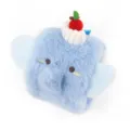 Simpatico giocattolo per cani in peluche elefante blu con torta, morbido e resistente. - Elefante
