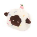 Cute Swiss roll plush dog toy with colorful sprinkles, soft bite-resistant pet supplies. - Lamb