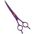 7 Inch Purple Titanium Pet Grooming Scissors Professional Hair Cutting Tool for Dogs - Purple