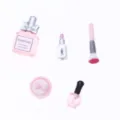 Miniatur Puppenhaus Make-up Set Parfum Lippenstift Pinsel Puppen Zubehör Dekoration - Rosa