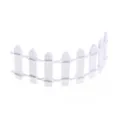 Detalle de mini valla de madera blanca, conexión de alambre flexible para decoración de muñecas. - Blanco