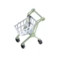 Miniature supermarket shopping cart toy dollhouse micro landscape model decoration prop - Shopping Cart