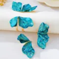 Style tropical d'été papillon texturé coloré bracelet ouvert et bague ensemble pour femmes - Ensemble Bracelet Et Bague (JMX-SZ9653) / Bleu
