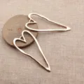 Goldene hohle Herz Metall Anhänger DIY Schmuck Zubehör Basteln Material Charms 84x37mm neu - KC Gold