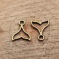 Antikbronze hohler Walfischschwanz Anhänger für DIY Handarbeit Schmuckherstellung und Zubehör. - Antikbronze