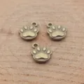Antikbronze Hundepfote Anhänger DIY Schmuckherstellung Zubehör Variante Detailansicht. - Antikbronze