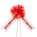 Wedding car decoration red ribbon bow pull flower double happiness for marriage party decor - 10 Pieces Pack / Large Red (Our Family Wedding)