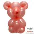 Rose gold metallic long balloons 100pcs, 260 magic twist animal balloons for party decor. - Pearly Rose Gold