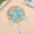 Grande boucle en organza nœud tiré macaron élégant emballage cadeau décoration voiture. - Bleu Turquoise