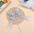 Grand nœud à tirer en organza gris pour décoration de voiture de mariage emballage cadeau - Gris