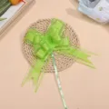 Ruban tirette vert en organza pour emballage cadeau, décoration de mariage et bouquet floral. - Vert clair