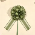 Fiocco tirante in nastro verde per confezioni regalo di Natale e decorazione floreale. - Verde militare
