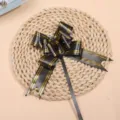 Black gold pull bow ribbon for gift wrapping and floral decoration party supplies - Black Gold Edge