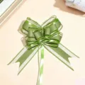 Ruban nœud cadeau vert en résille pour emballage décoration voiture de mariage grand 5cm - Vert Militaire