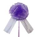 Purple organza pull bow ribbon for Christmas gift wrapping and holiday party decoration. - Light Purple