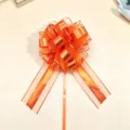 Orange gift pull bow matte metallic ribbon decorative bow for Christmas party and gift wrapping. - 10 Pieces Set / Rose Gold