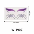 Halloween temporary face tattoo sticker waterproof leopard spider design size 120x68mm - W-1907 / 68x120mm