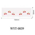 Cute cherry temporary face tattoo stickers for kids, sweet Japanese style waterproof tattoos. - Cherry / 50x150mm