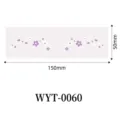 Floral temporary tattoo stickers waterproof cute purple flower face body art design - Purple-White Small Flower / 50x150mm