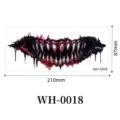 Halloween aterrador boca sangrienta pegatina de tatuaje temporal impermeable maquillaje de fiesta - WH-0018 / 87*210 mm (Solo lámina)