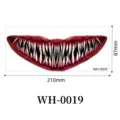 Halloween horror mouth temporary tattoo sticker waterproof party makeup face sticker 87x210mm - WH-0019 / 87*210mm (Sheet Only)