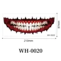 Halloween Horror Mouth Temporary Tattoo Sticker Waterproof Party Cosplay Face Decal - WH-0020 / 87*210mm (Sheet Only)