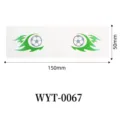 Wasserfeste Fußball temporäre Gesicht Tattoos mit grünem Flammen Design, 150x50mm Fan Party Aufkleber. - WYT-0067