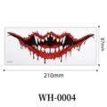 Halloween aterrador boca sangrienta tatuaje temporal pegatina impermeable fiesta cosplay. - WH-0004