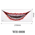 Halloween horror mouth temporary tattoo sticker, waterproof party face makeup cos sticker. - WH-0008