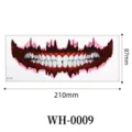 Halloween scary mouth temporary tattoo sticker waterproof face makeup cosplay 210x87mm - WH-0009