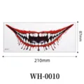 Halloween scary mouth temporary tattoo sticker waterproof party cosplay face sticker 210x87mm - WH-0010