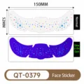 Stickers visage taches de rousseur lumineuses Y2K imperméables maquillage festival 150x52mm - Autocollant de Tache de Rousseur Fluorescent(QT-0379)