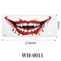 Halloween horror bloody mouth temporary tattoo sticker waterproof party cosplay face decal - WH-0011