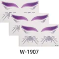 Halloween leopard eye face temporary tattoo sticker waterproof spider design SKU W-1907 - W-1907 (Set of 3)