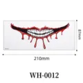 Halloween bloody mouth temporary tattoo sticker waterproof scary face party cos makeup dec - WH-0012