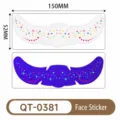 Autocollant de visage de tache de rousseur fluorescente variante régulier et néon 150x52mm - Autocollant de Tache de Rousseur Fluorescent(QT-0381)